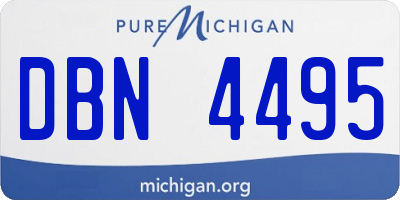 MI license plate DBN4495