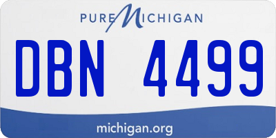 MI license plate DBN4499