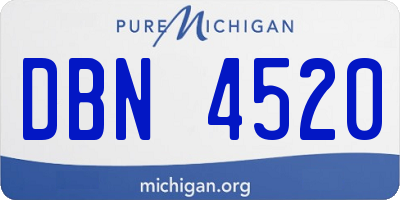 MI license plate DBN4520