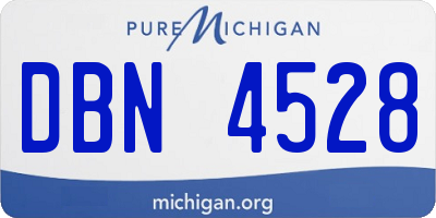 MI license plate DBN4528