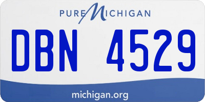 MI license plate DBN4529