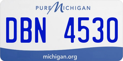 MI license plate DBN4530