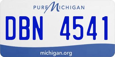 MI license plate DBN4541