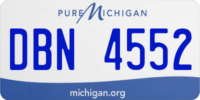 MI license plate DBN4552