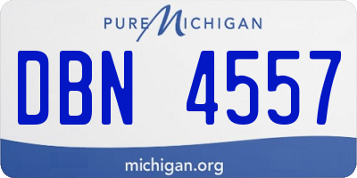 MI license plate DBN4557