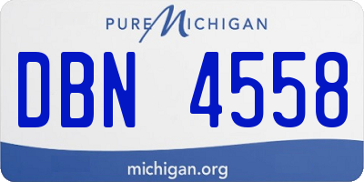 MI license plate DBN4558