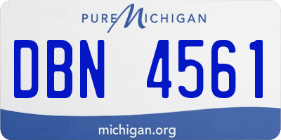 MI license plate DBN4561