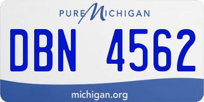 MI license plate DBN4562