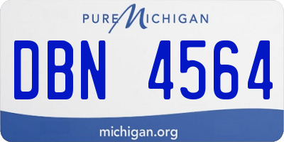 MI license plate DBN4564