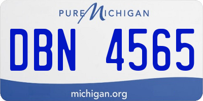 MI license plate DBN4565