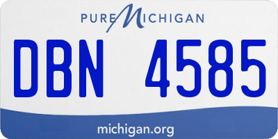 MI license plate DBN4585