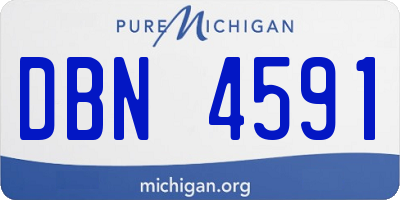 MI license plate DBN4591