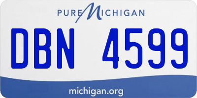 MI license plate DBN4599