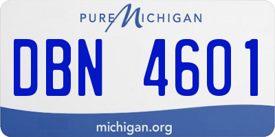 MI license plate DBN4601