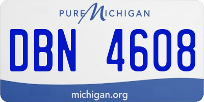 MI license plate DBN4608