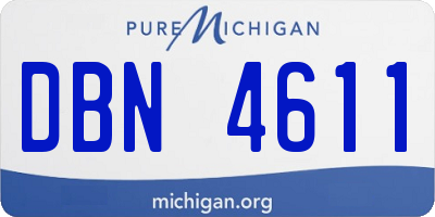 MI license plate DBN4611
