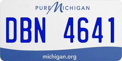 MI license plate DBN4641