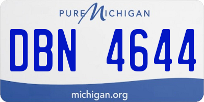 MI license plate DBN4644