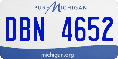 MI license plate DBN4652