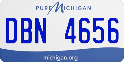 MI license plate DBN4656