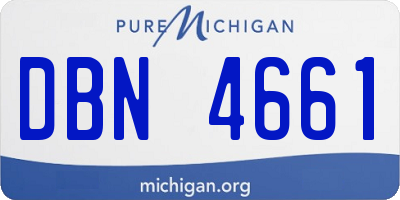 MI license plate DBN4661