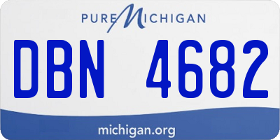 MI license plate DBN4682
