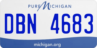 MI license plate DBN4683