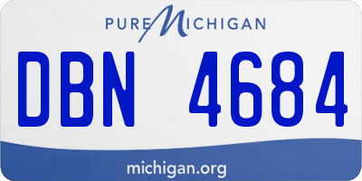 MI license plate DBN4684