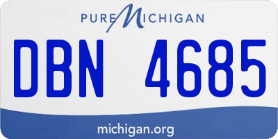 MI license plate DBN4685