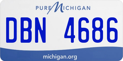 MI license plate DBN4686