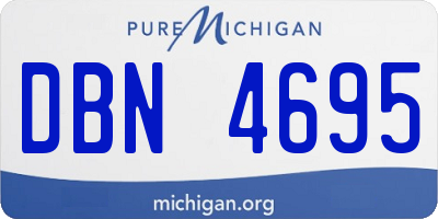 MI license plate DBN4695