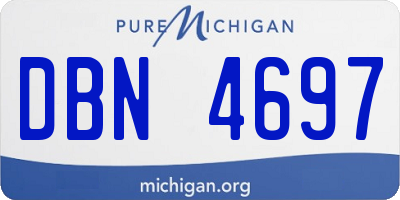 MI license plate DBN4697