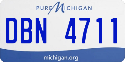 MI license plate DBN4711
