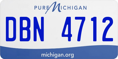 MI license plate DBN4712