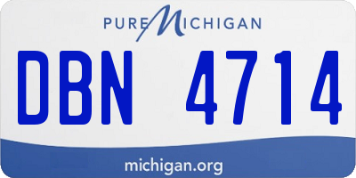 MI license plate DBN4714