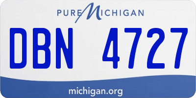 MI license plate DBN4727