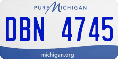 MI license plate DBN4745