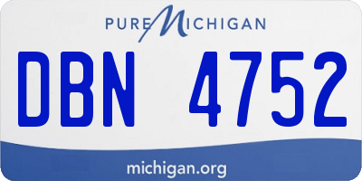 MI license plate DBN4752