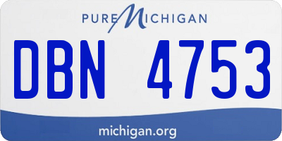 MI license plate DBN4753