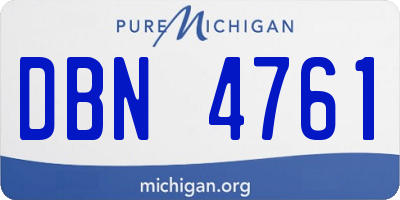 MI license plate DBN4761