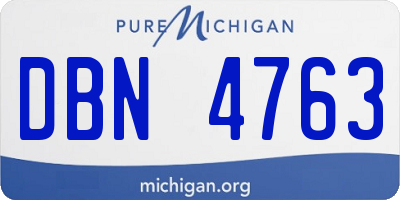 MI license plate DBN4763