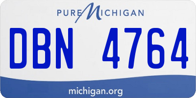 MI license plate DBN4764