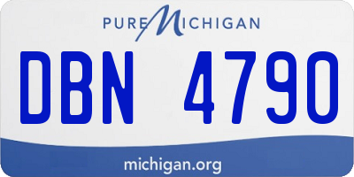 MI license plate DBN4790