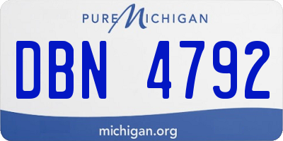 MI license plate DBN4792
