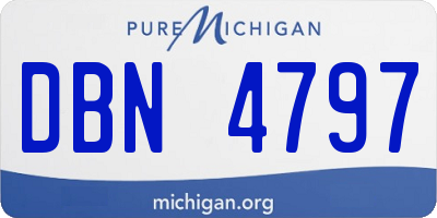 MI license plate DBN4797