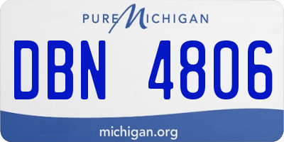 MI license plate DBN4806