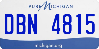 MI license plate DBN4815