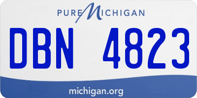 MI license plate DBN4823