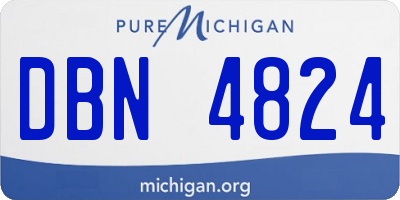 MI license plate DBN4824