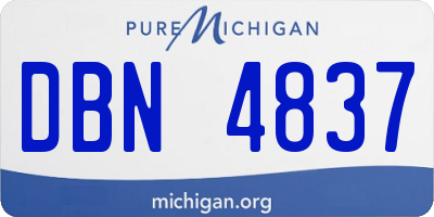 MI license plate DBN4837